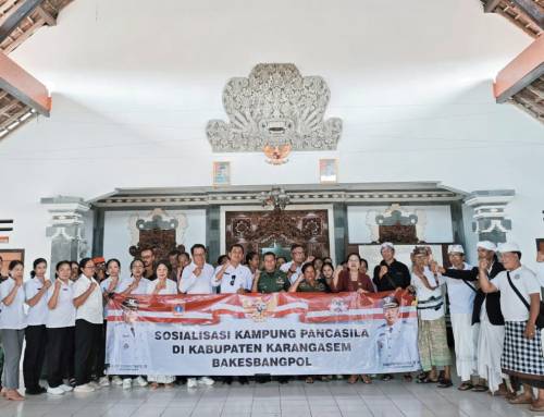 Badan Kesbangpol Karangasem Sosialisasi Kampung Pancasila di Desa Pesaban, Kecamatan Rendang